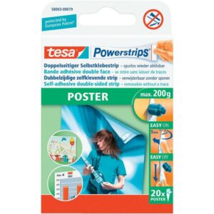 TESA LIPNIOS JUOSTELĖS 20vnt. 0,2KG POWERSTRIPS POSTER