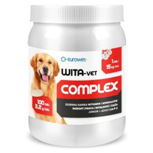 EUROWET Wita-Vet Complex 3,2g - papildai šunims - 100 tablečių
