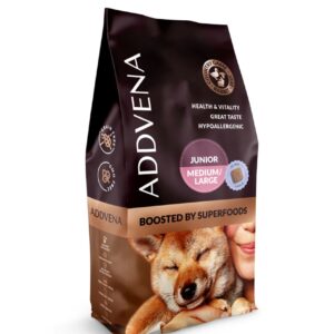 ADDVENA Boosted by superfoods Junior Medium/Large Beef - sausas maistas šunims - 10kg - Image 2