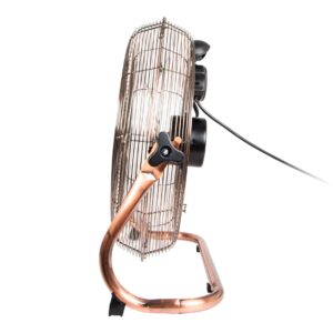 Grindų ventiliatorius 18"/45cm 200W cirkuliacinis varis, auksinis - Image 3
