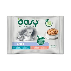 OASY Chunks in gravy Multipack Fish selection - šlapias kačių maistas - 4x85g