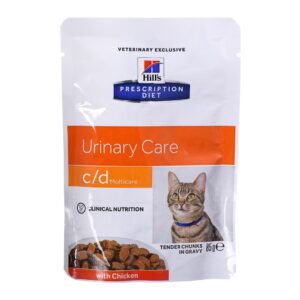 HILL'S PRESCRIPTION DIET Feline c/d Multicare Šlapias kačių maistas Viščiukas 85 g