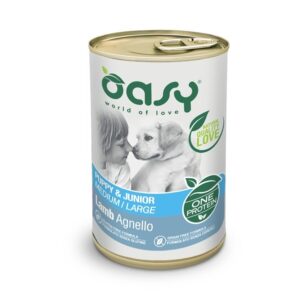 OASY One Protein Puppy & Junior Medium/Large Lamb - drėgnas ėdalas šunims - 400g