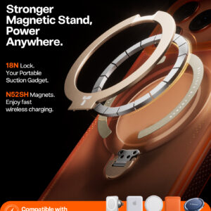 Torras Ostand Q3 Air, horizon orange - Apple iPhone 17 Pro - Image 7