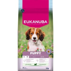 EUKANUBA Premium Nutrition Puppy Small & Medium Breed Lamb and rice - sausas maistas šunims - 12kg