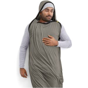 „SEA TO SUMMIT Reactor Lightweight Liner Long“ miegmaišio įklotas, švino spalvos - Image 2