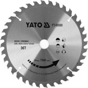 YATO DISKINIS PJŪKLO DISKAS SU KARBIDO DANTIMIS 235*36*25,4     60686