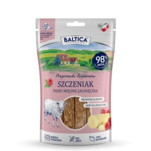 BALTICA Przysmaki Regionów Mėsos juostelės Ėriena – skanėstas šuniui – 90 g