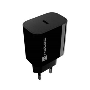 SIENINIS ĮKROVIKLIS NATEC RIBERA 1X USB-C 20W JUODAS
