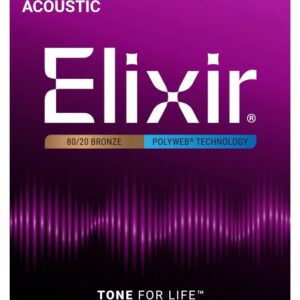 Elixir 11100 Medium (13-56) PW - akustinės gitaros stygos