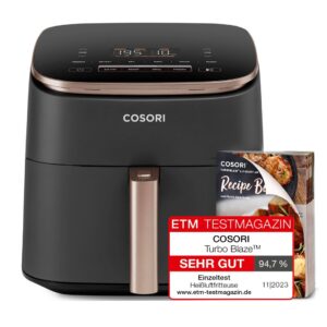 Cosori Turbo Blaze Chef Edition Vienas 6 L Autonominės 1725 W Karšto oro gruzdintuvė Juoda, Rausvai auksinė - Image 2