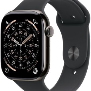 Apple Watch Series 11 GPS 42mm Jet Black Aluminium Case with Black Sport Band - S/M, MEQT4RK/A