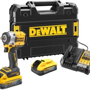 DEWALT SMŪGINIS VERŽLIASUKIS 1/2" 18V DCF921H2T 406Nm 2x5,0Ah POWERSTACK ŽIEDAS TSTAK