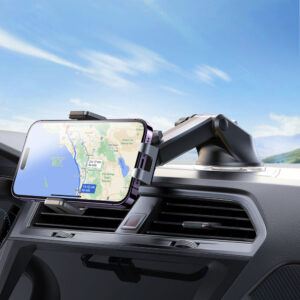 Joyroom JR-ZS219 Automobilinis laikikliss SET su Qi Inductive Charger juodos spalvos - Image 2