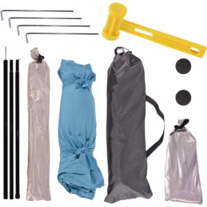 TURISTINIS PAPLŪDIMIO PAVĖSINĖ NUO SAULĖS SU SMĖLIO SVARMENIMIS LYCRA 2.1X2X1.5M 1050089 - Image 4