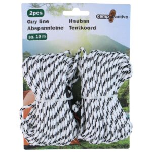 PALAPINĖS VIRVĖ TEMPIKLIS 2VNT 10M JUODA BALTA CAMP ACTIVE 503011 - Image 3