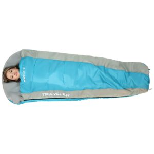 TURISTINIS MIEGMAIŠIS TRAVELER 210X80/50CM MĖLYNAS-PILKAS ENERO CAMP 1054346 - Image 2