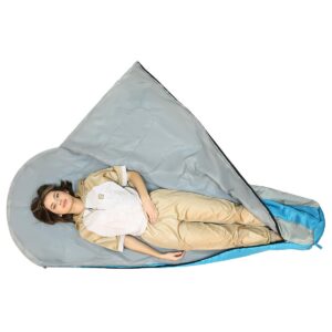 TURISTINIS MIEGMAIŠIS TRAVELER 210X80/50CM MĖLYNAS-PILKAS ENERO CAMP 1054346 - Image 8