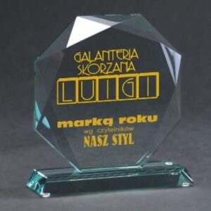 Stiklinis graviruotas trofėjus su dėžute + užpildymas dažais G020/GR/F - Image 2