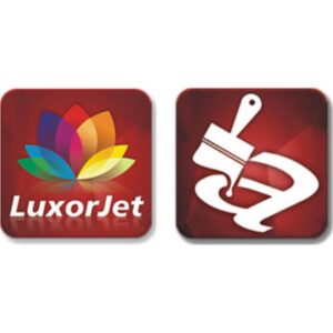 Stiklinis trofėjus su spalvota spauda LuxorJet, graviravimu ir užpildymu dažais M52A-LUX/GR/F
