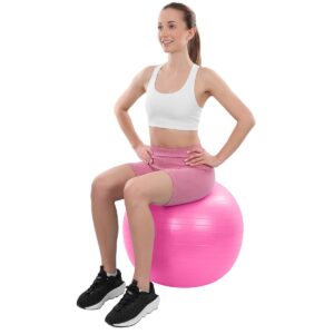 FINTESO GIMNASTIKOS KAMUOLYS 65CM ANTIBURST ROŽINIS 7076991 - Image 5
