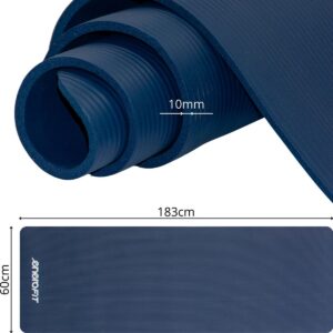 NESLYSTANTIS NBR FITNESO KILIMĖLIS 183x60x1CM MĖLYNAS + DĖKLAS ENERO FIT 1066509 - Image 5