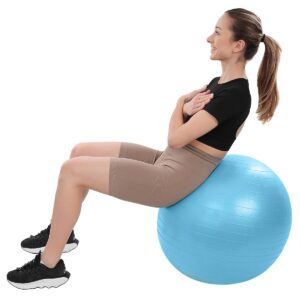 GIMNASTIKOS KAMUOLYS FITNESO PRATIMAMS 65CM ANTIBURST MĖLYNAS 7077004 - Image 5