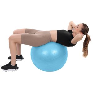 GIMNASTIKOS KAMUOLYS FITNESO PRATIMAMS 65CM ANTIBURST MĖLYNAS 7077004 - Image 6
