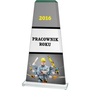 Stiklinis trofėjus su spalvota spauda LuxorJet GS108-25-LUX