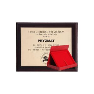 Plastikinis diplomas su graviruotu laminatu + dėklas 355x300 mm HG155+ETUI/G
