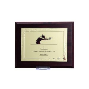 Plastikinis diplomas su graviruota metaline plokštele HG422 - Image 2