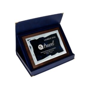 Plastikinis diplomas su graviruota metaline plokštele + dėklas HG83+ETUI - Image 3