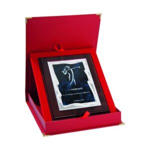 Plastikinis diplomas su graviruota metaline plokštele + dėklas HG85+ETUI - Image 2