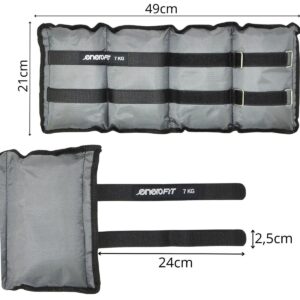 SVARČIAI ANTRIEŠIAMS PILKI 14KG (2x7KG) ENERO FIT 1015064 - Image 6