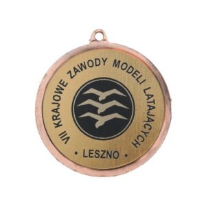 Plieninis bronzinis medalis už trečiąją vietą su graviravimu ant laminato MMC6040/B-LAS