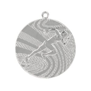 Sidabrinis medalis – bėgimas – plieninis medalis MMC1740/S - Image 2