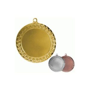 Bendrasis auksinis medalis su vieta emblemui 50 mm - plieninis medalis MMC2072/G