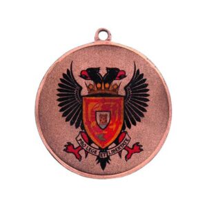 Plieninis bronzinis trečiosios vietos medalis su spalvota spauda LuxorJet MMC6040/B-LUX - Image 3