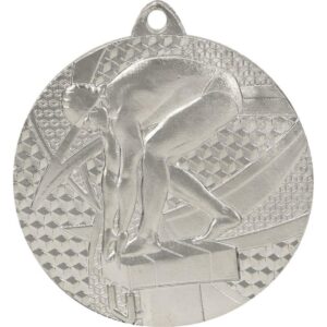 Sidabro spalvos medalis – plaukimas – plieninis medalis MMC7450/S