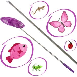 SULANKSTOMAS TELESKOPINIS TINKLELIS DRABUŽIAMS IR VABZDŽIAMS GAUDYTI 37-85CM VIOLETINIS 1066240 - Image 3