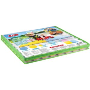 EVA PUTŲ DĖLIONĖS KILIMĖLIS 60X60 SPALVOTAS 4 ELEMENTAI SU KREPŠIU 474434 - Image 4