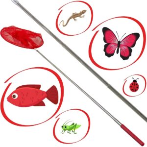 SULANKSTOMAS TELESKOPINIS TINKLELIS DRABUŽIAMS IR VABZDŽIAMS GAUDYTI 37-85CM RAUDONAS 1066257 - Image 3