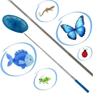 SULANKSTOMAS TELESKOPINIS TINKLELIS DRABUŽIAMS IR VABZDŽIAMS GAUDYTI 37-85CM MĖLYNAS 1063706 - Image 3