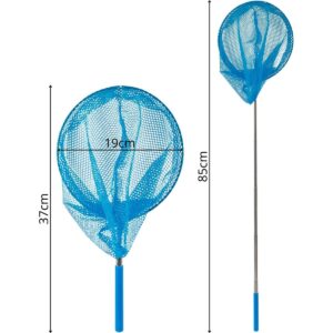SULANKSTOMAS TELESKOPINIS TINKLELIS DRABUŽIAMS IR VABZDŽIAMS GAUDYTI 37-85CM MĖLYNAS 1063706 - Image 5