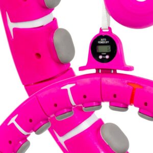 HULA HOP SU MASAŽUOKLIU, SVORIU IR SKAITIKLIU FUKSJOS SPALVOS ENERO FIT 1074511 - Image 3