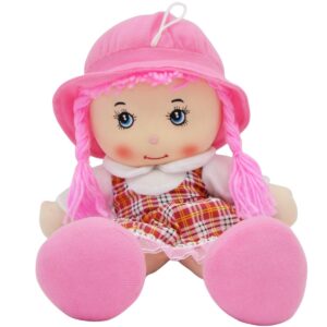 PLIŠINĖ LĖLĖ SKUDURINĖ SU GARSAS ROŽINĖ 870934 - Image 3