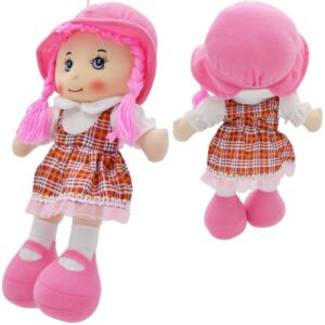 PLIŠINĖ LĖLĖ SKUDURINĖ SU GARSAS ROŽINĖ 870934 - Image 4