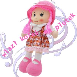 PLIŠINĖ LĖLĖ SKUDURINĖ SU GARSAS ROŽINĖ 870934 - Image 5