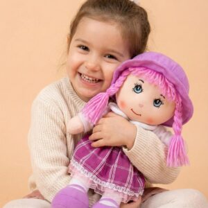 PLIŠINĖ LĖLĖ SKUDURINĖ SU GARSAS VIOLETINĖ 870996 - Image 6