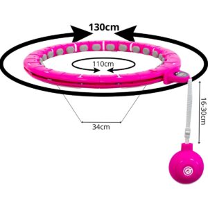 HULA HOP SU MASAŽUOKLIU, SVORIU IR SKAITIKLIU FUKSJOS SPALVOS ENERO FIT 1074511 - Image 7